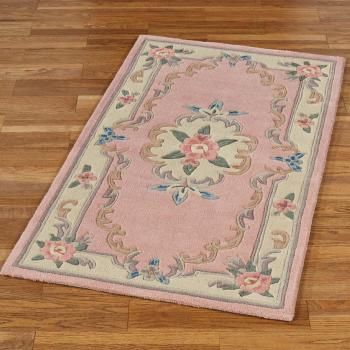 Tientsin Pink Floral Wool Floor Rug Manufacturers in Paramaribo